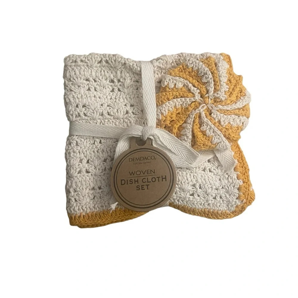 Demdaco Woven Dish Cloth and Scrubber Set